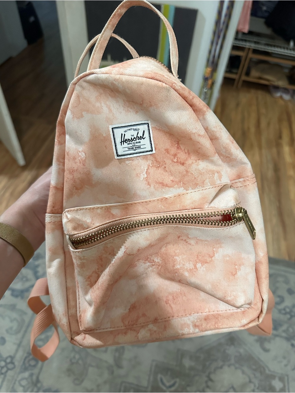 Herschel Supply Company Peach Marble Mini Backpack
